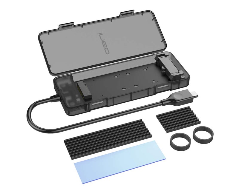 ineo Lightweight Plastic Tool-Free M.2 NVMe SSD Enclosure - 10Gbps Type C [C2575 M2 NVMe] - Image 5